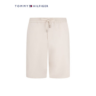 TOMMY HILFIGER 24春季男装府绸抽绳腰合身版休闲运动短裤MW0MW36036 米白色AEV 40