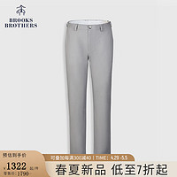 布克兄弟（BrooksBrothers）男士24春夏简约微弹logo款休闲长裤 0007-灰色 38/34