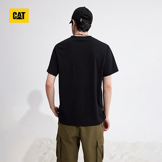 CAT卡特24春夏男户外Coolmax科技经典logo印花短袖T恤 黑色 S