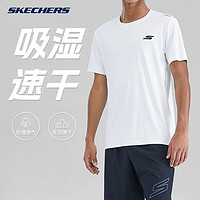 SKECHERS 斯凯奇 运动速干短袖男2023夏季新款篮球跑步健身训练t恤
