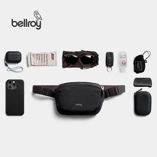 bellroy 澳洲Lite Belt Bag轻行畅游胸包单肩包通勤环保休闲男女斜挎包 墨黑色