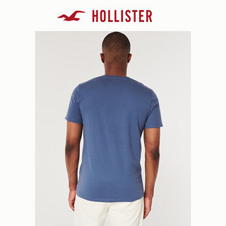 HOLLISTER24春夏美式棉质圆领短袖T恤 男女装 KI324-4088 浅海军蓝 XS (170/84A)