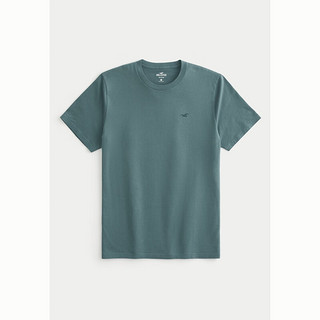 HOLLISTER24春夏美式棉质圆领短袖T恤 男女装 KI324-4088 深蓝绿色 XS (170/84A)