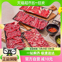 88VIP：祁连天宝 潮汕牛肉火锅食材套餐新鲜现切嫩牛肉雪花吊龙半成品900g