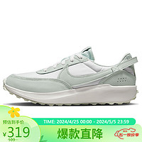 NIKE 耐克 春夏休闲鞋男缓震复古跑WAFFLE DEBUT运动鞋DV0813-100白绿41