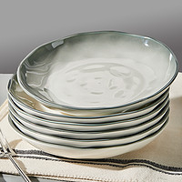 墨色 高级感陶瓷盘子菜盘家用2024新款碗碟餐具釉下彩轻奢碟子餐盘深盘