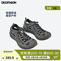 DECATHLON 迪卡侬 登山鞋男户外防滑凉鞋夏季透气耐磨轻便徒步鞋NH500NH900 铅灰色-防撞款-NH500 42