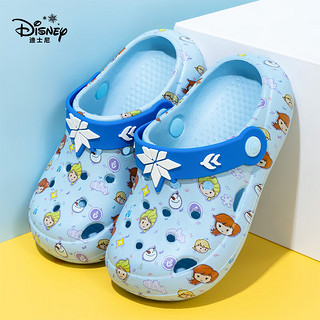 Disney 迪士尼 儿童拖鞋男女童宝宝凉鞋室内外软底洞洞鞋 艾莎