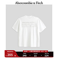 Abercrombie & Fitch 男装女装情侣装 24春夏新品 美式风复古T恤 359280-1 白色 M (180/100A)