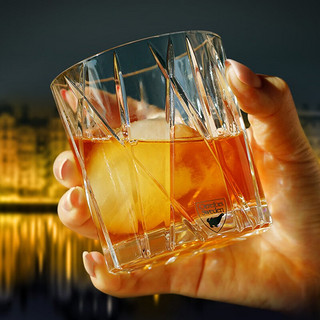 Orrefors水晶玻璃CITY威士忌酒杯套装酒具家用啤酒杯 威士忌酒杯-礼盒装 340ml 4只