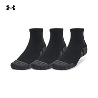 安德玛 UNDERARMOUR）Performance Tech男女情侣训练运动短袜子-3双装1379510 黑色001 XL