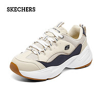 SKECHERS 斯凯奇 夏季透气女士拼接轻便老爹鞋厚底增高休闲鞋舒适耐磨运动鞋