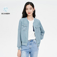 Koradior 珂莱蒂尔 春夏季休闲长袖印花显瘦小众时尚棒球服短外套女