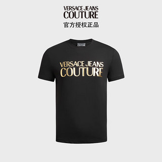 VERSACE 范思哲 Jeans Couture男装24春夏男士LOGO印花短袖T恤 黑色 XL XL(190/100B) BLACK-G89黑色