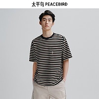 PEACEBIRD 太平鸟 男装 男生短袖t恤2024年夏季新款潮流口袋体恤