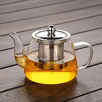 康韵 玻璃茶壶带不锈钢过滤可加热耐高温泡花茶壶 俊逸壶