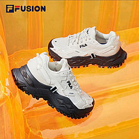 百亿补贴：FILA 斐乐 FUSION潮牌硬糖鞋女鞋厚底鞋运动鞋休闲鞋 雪白