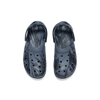 斯凯奇（Skechers）男士轻质休闲洞洞鞋泡泡鞋夏季户外透气沙滩鞋凉拖243162 海军蓝色/NVY 39.5