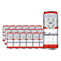 百亿补贴：Budweiser 百威 啤酒经典醇正500ml*18罐装  无手提袋 大罐屯货