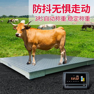 HPI电子地磅秤1-3吨畜牧称猪牛围栏防抖高精度小型地秤 1.2x1.2米【升级加厚0-3吨】 加厚 1.2x1.2米 3吨 500g