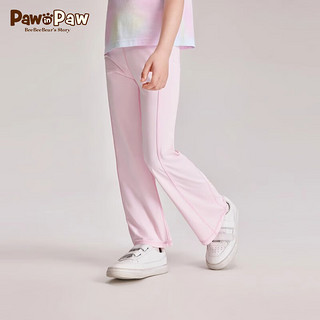 PawinPaw小熊童装24年夏女童喇叭裤舒适凉感长裤 粉红色/25 140