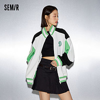 百亿补贴：Semir 森马 [大森]森马外套女华夫格春季新款休闲运动风oversize拼色夹克