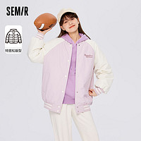 百亿补贴：Semir 森马 棉服女棒球领2022冬新款oversize厚棉衣美式109722112003