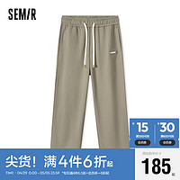 Semir 森马 休闲裤男2024春季宽松运动直筒长裤情侣101124127202A