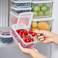 汀妲外带水果保鲜盒冰箱专用储物收纳盒学生儿童饭盒上班族便携便当盒 单开1个+双开1个