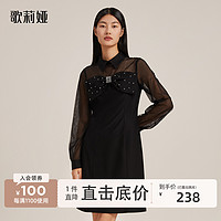 GLORIA 歌莉娅 11号开抢Gloria/歌莉娅新品蝴蝶结装饰小礼服119R4K6U0