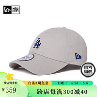 NEW ERA纽亦华2024MLB刺绣logo棒球帽子男女软顶弯檐简约鸭舌帽 14201524-白色 OSFM