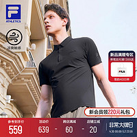 FILA 斐乐 凉感短袖POLO衫男2024夏季新款翻领网球运动透气冰丝T恤