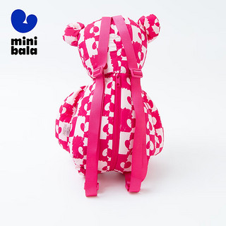 minibala【可爱萌趣儿童双肩包】迷你巴拉巴拉男女童小熊玩偶背包夏季 玫红60101 110cm