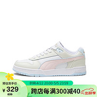 PUMA 彪马 男女同款 基础 板鞋 386373-23白-冰粉色-灰色-金色 42UK8