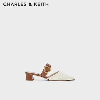 CHARLES&KEITH24夏一字带尖头粗跟穆勒拖凉鞋女CK1-60580278 Multi综合色 39