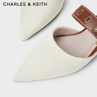 CHARLES&KEITH24夏一字带尖头粗跟穆勒拖凉鞋女CK1-60580278 Multi综合色 39