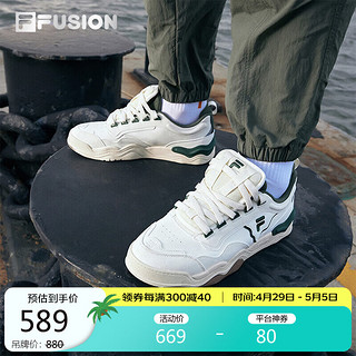 FILA 斐乐 FUSION斐乐潮牌KICK男鞋潮流板鞋2024时尚轻便休闲鞋男