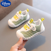 Disney 迪士尼 婴幼儿童鞋学步鞋春秋季款0一1-3岁宝宝软底学步鞋小童透气网面鞋 绿色 17码