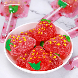 金稻谷（jindaogu）VC软糖果草莓造型棒棒糖儿童休闲零食588g