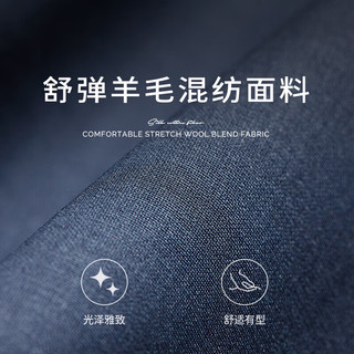 VICUTU 威可多 男士套西服羊毛西装商务外套VRS20112981 蓝色 180/100B