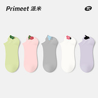 PRIMEET/派米 袜子女夏季薄款卡通船袜提耳不掉跟防滑脱棉袜隐形袜