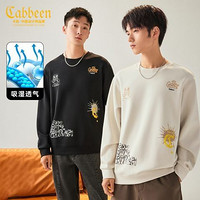 百亿补贴：Cabbeen 卡宾 男装 潮流卡通印花卫衣2023秋新款宽松上衣涂鸦街头感情侣装H