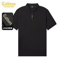 百亿补贴：Cabbeen 卡宾 男装 索罗那凉感T恤2024夏新款金线刺绣LOGO短袖上衣舒适B