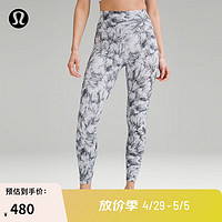 lululemon 丨Wunder Train 女士运动高腰紧身裤 24" LW5CWKA 煤烟灰混色 M