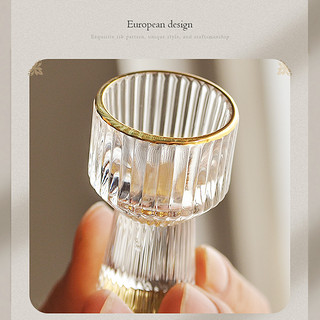中式白酒杯分酒器套装家用玻璃一口杯小酒杯带刻度分酒壶创意酒具