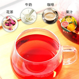 茗愿玻璃花茶杯办公杯耐高温防炸裂透明带把手圆滑玻璃杯350ml 【花茶杯】