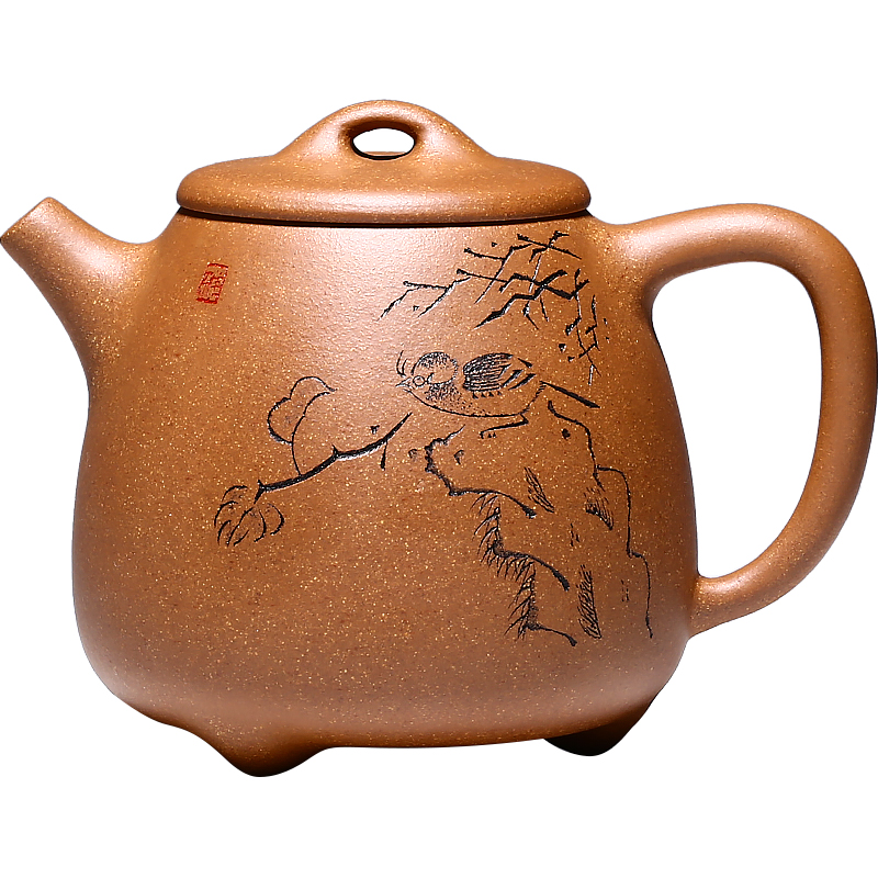 和泥有缘宜兴紫砂壶纯全手工原矿段泥 高石瓢壶泡茶壶茶具套装