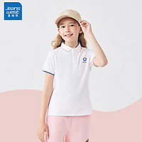 JEANSWEST 真维斯 女童夏季短袖Polo衫学院风甜美休闲百搭韩系T恤可爱打底衫