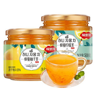 FUSIDO 福事多 蜂蜜柚子茶500g柠檬茶水果茶果酱网红饮品冲饮冷热泡水喝