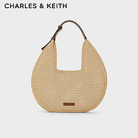 CHARLES&KEITH24夏季织大容量子母手提腋下包CK2-40782355 Beige米色 M